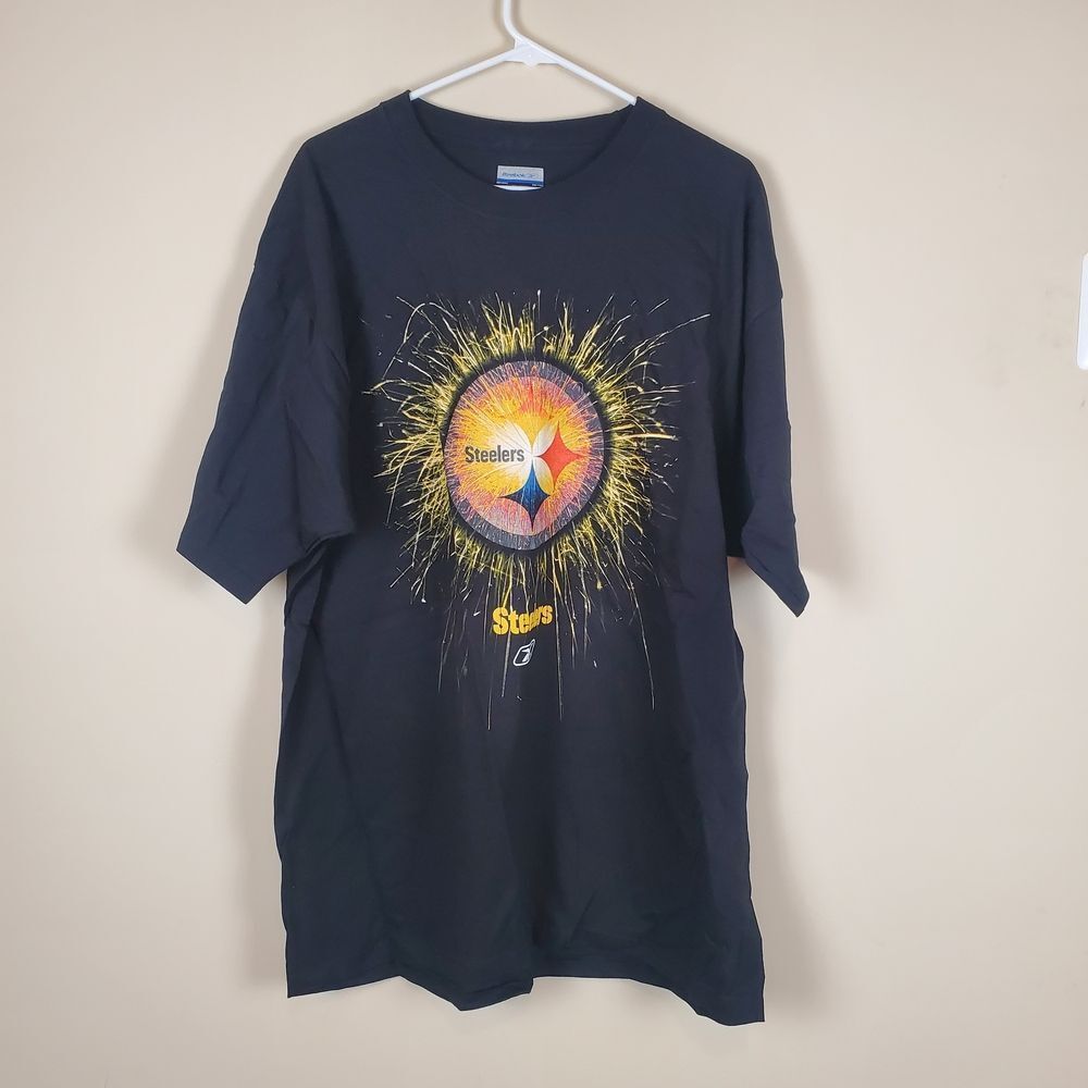 Reebok Pittsburgh Steelers Black Tshirt Size XL